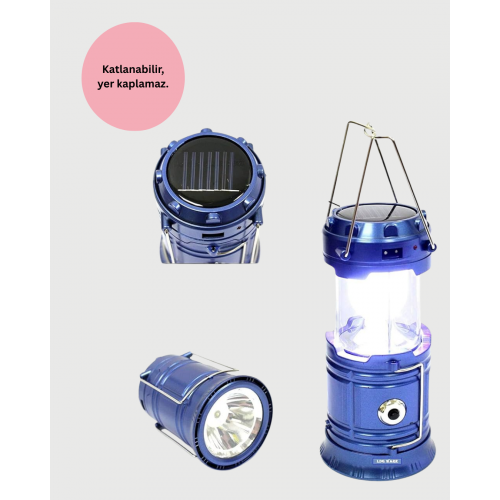 USB Şarjlı Çok Fonksiyonlu Kamp Feneri – Taşınabilir ve Dayanıklı
