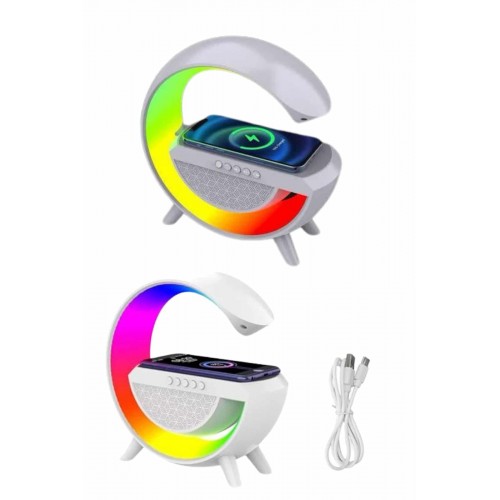 Yeni Nesil Bluetooth Hoparlör Speaker 5.0 Taşınabilir G Şeklinde Powerbankli