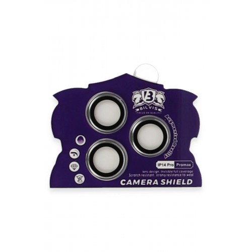 iPhone 14 Pro Max Bilvis Titan Kamera Lens - Gümüş-(5796)