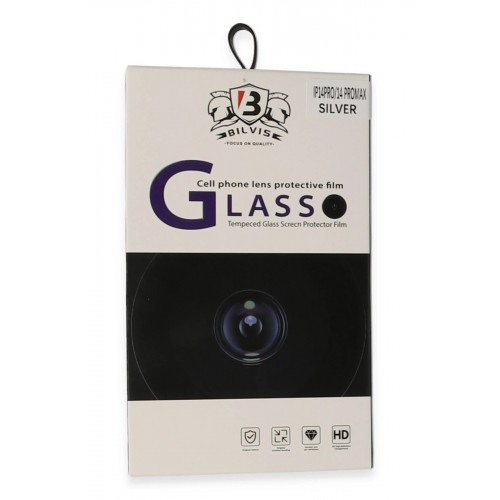iPhone 14 Pro Max Bilvis Titan Kamera Lens - Gümüş-(5796)