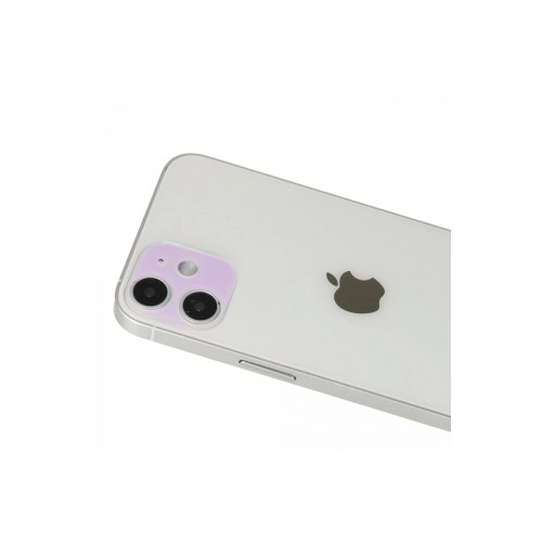 iPhone 12 Rainbow Kamera Lens Koruma Cam - Mor-(5796)