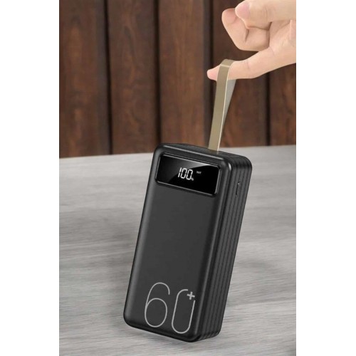 Powerbank 60.000 MAH Dijital Göstergeli 4 Portlu Taşınabilir Powerbank 60.000 MAH Dijital Göstergeli 4 Portlu Taşınabilir