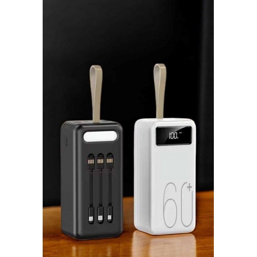 Powerbank 60.000 MAH Dijital Göstergeli 4 Portlu Taşınabilir Powerbank 60.000 MAH Dijital Göstergeli 4 Portlu Taşınabilir