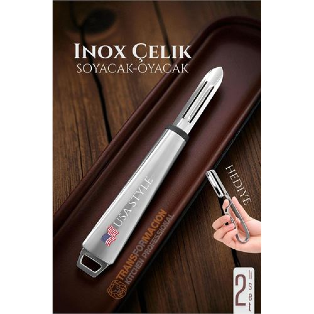 HSNET Inox Soyacak - Sebze Soyacağı - Kabak Dolma Oyacağı 2 li SET