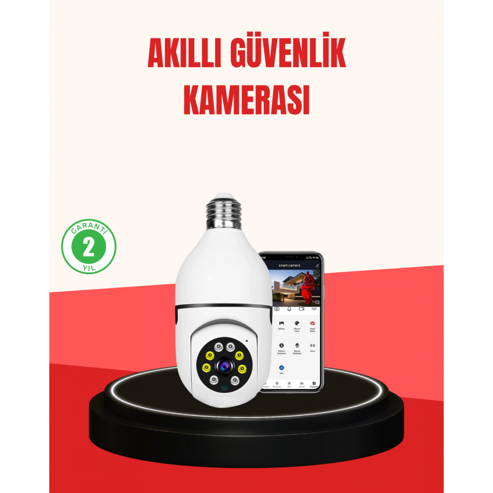 Hareket Algılamalı Kablosuz Akıllı Ev Güvenlik Kamerası
