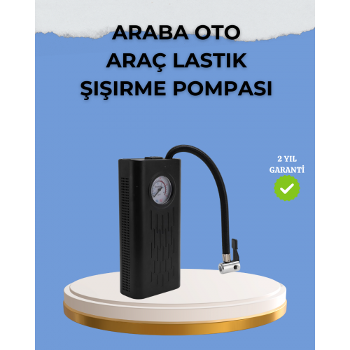 Çok Fonksiyonlu Dijital Gösterge Elektrikli Lastik Pompası