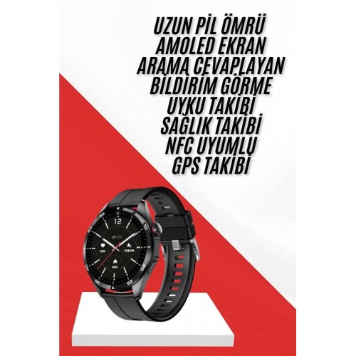 Akıllı Saat Ios Ve Android Tüm Telefonlara Uyumlu Çok Fonksiyonlu Amoled Ekran