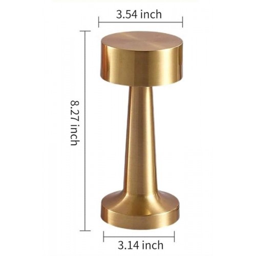 Kablosuz Renkli Masa ve Gece Lambası Altın Rengi Dokunmatik Led Lamba