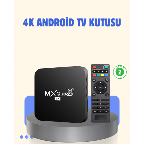 4K Android TV Box – 2GB RAM 16GB ROM Hızlı Wi-Fi Bağlantılı Akıllı Medya Kutusu