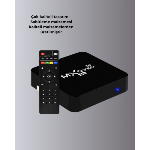 4K Android TV Box – 2GB RAM 16GB ROM Hızlı Wi-Fi Bağlantılı Akıllı Medya Kutusu