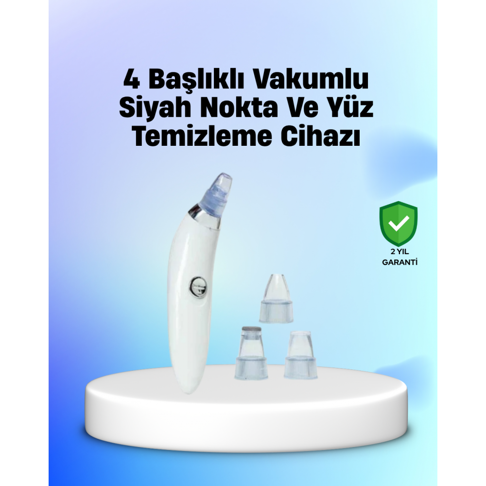 Vakum Teknolojili Siyah Nokta Temizleyici Cihaz – 4 Farklı Başlık ve Derinlemesine Gözenek Temizliği