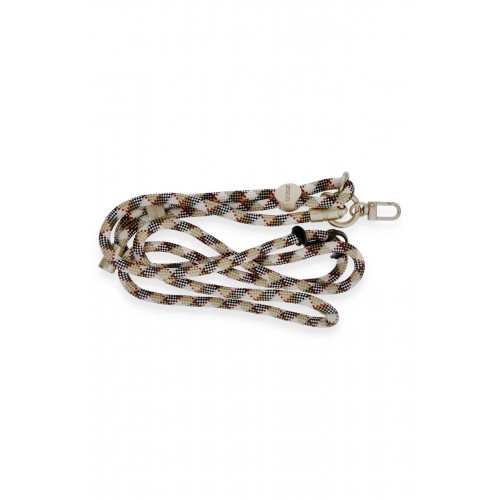 JE Desenli Boyun Askısı - Kahverengi-(5796)