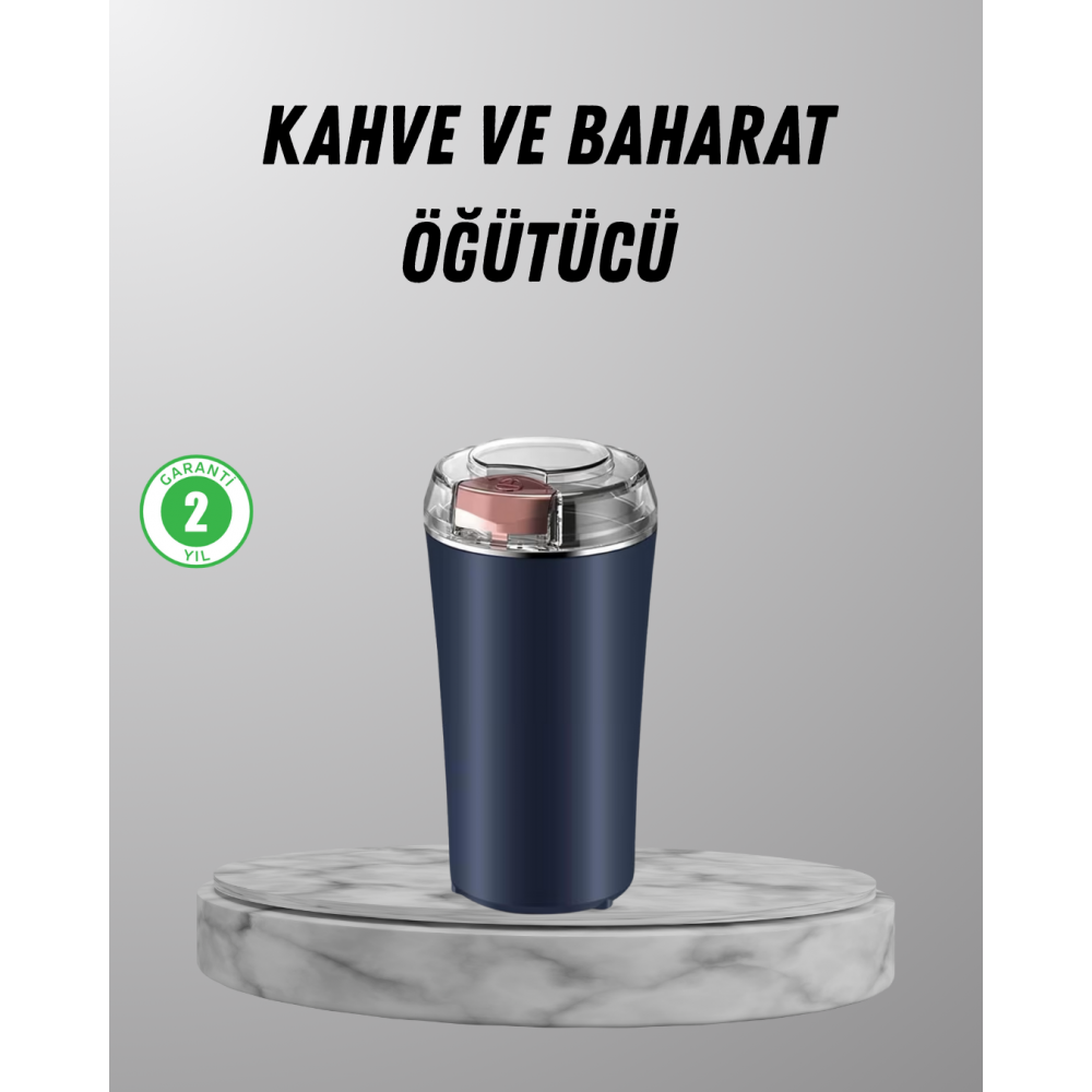 Elektrikli Kahve ve Baharat Öğütücü – Güçlü Motor Paslanmaz Çelik Gövde Kolay Temizlik