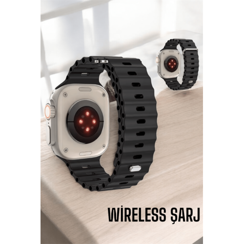 45 MM Gri Kasa Ultra Akıllı Saat Sesli Görüşme Sağlık Takibi Suya Dayanıklı