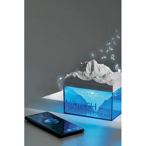 Z4 Kuzey Okyanus Temalı Gece Lambası Özellikli BT Kablosuz Hoparlör - Mavi-(5796)