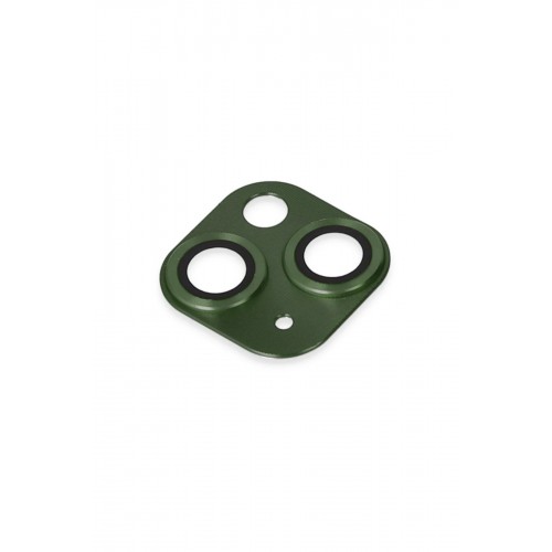 iPhone 13 Pers Alüminyum Kamera Lens - Yeşil-(5796)
