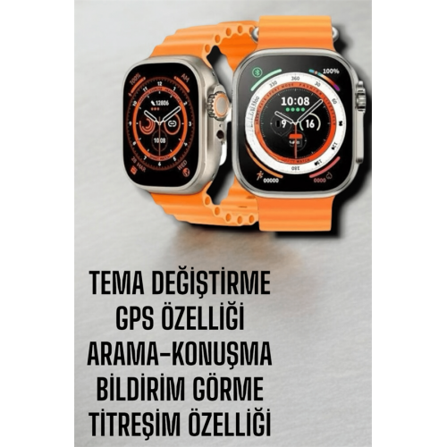 Suya ve Toza Dayanıklı 45 MM Akıllı Saat Bildirim ve Cevapsız Çağrı Görüntüleme