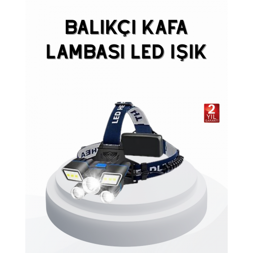 Profesyonel Şarjlı LED Far – IPX5 Suya Dayanıklı 4 Işık Modu Hareket Sensörlü