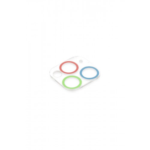 iPhone 11 Pro Max Renkli Kamera Lens Koruma Cam - Mavi-Yeşil-(5796)