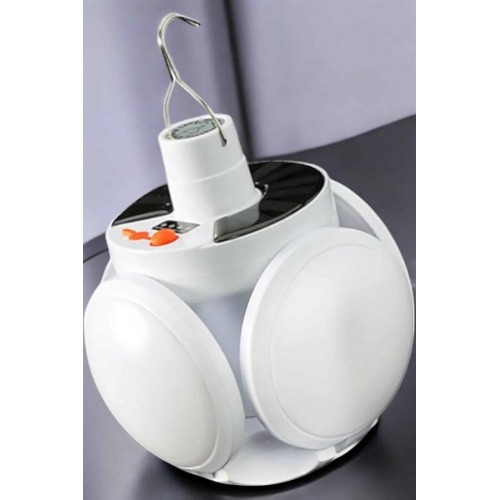 Güneş Enerjili Solar Aydınlatma Kamp Çadır Lambası Şarjlı Ampül Led Şarjlı El Feneri Işıldak