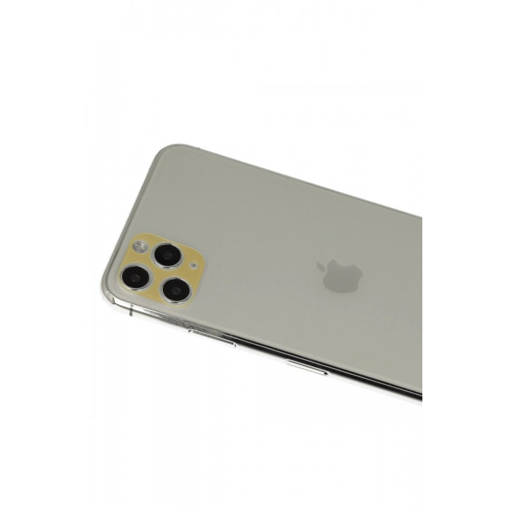 iPhone 11 Pro Max Rainbow Kamera Lens Koruma Cam - Gold-(5796)