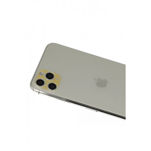 iPhone 11 Pro Max Rainbow Kamera Lens Koruma Cam - Gold-(5796)