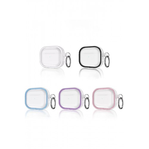 Airpods Pro 2 (2.nesil) Shiny Şeffaf Kılıf - Mor-(5796)