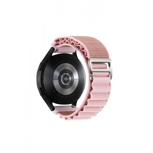 Watch 22mm KR410 Kumaş Kordon - Pembe-(5796) Watch 22mm KR410 Kumaş Kordon - Pembe-(5796)