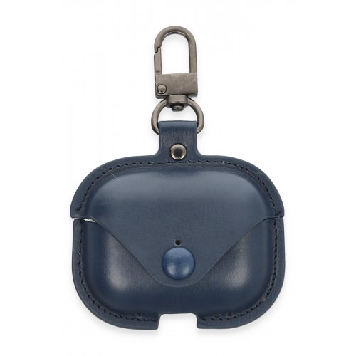 Airpods Pro 2 (2.nesil) Çanta Deri Kılıf - Lacivert-(5796)