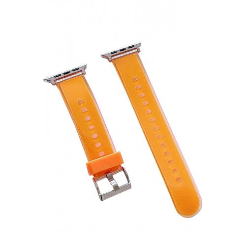 Watch 38mm Jelly Silikon Kordon - Turuncu-(5796)