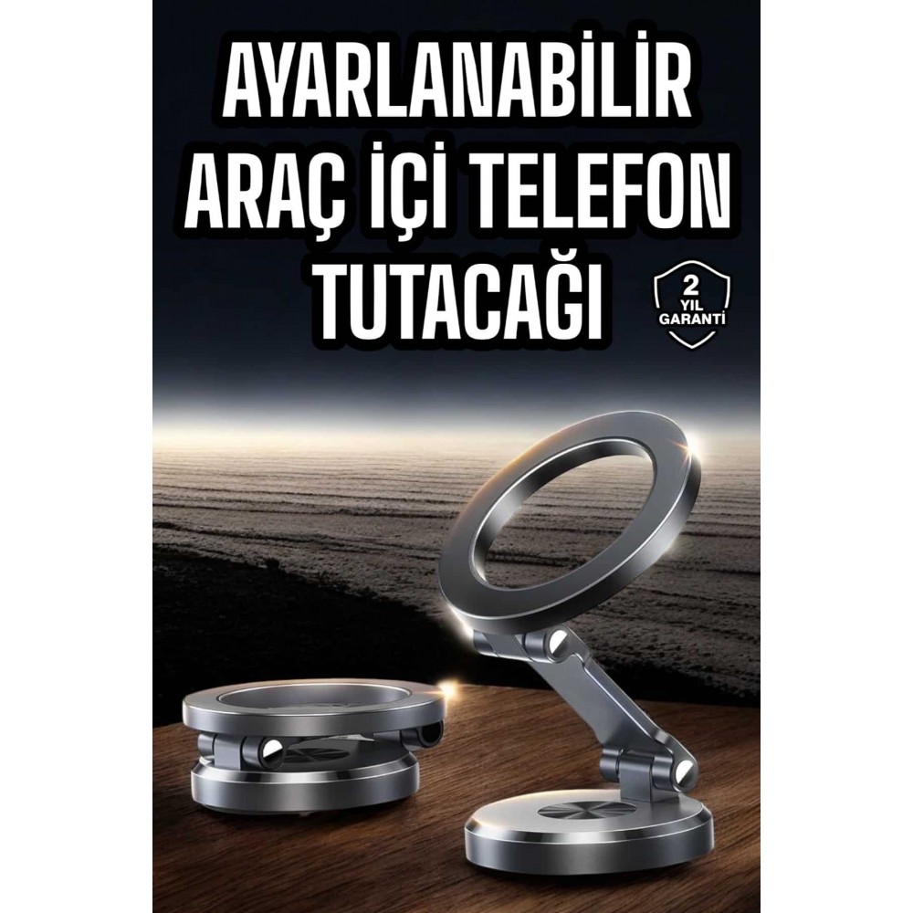 Araç İçi Telefon Tutacağı Manyetik Tasarım Ayarlanabilir