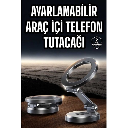 Araç İçi Telefon Tutacağı Manyetik Tasarım Ayarlanabilir