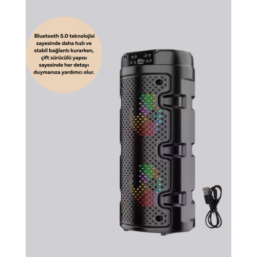 Bluetooth 5.0 Destekli Yüksek Ses Kaliteli Hoparlör Bluetooth 5.0 Destekli Yüksek Ses Kaliteli Hoparlör