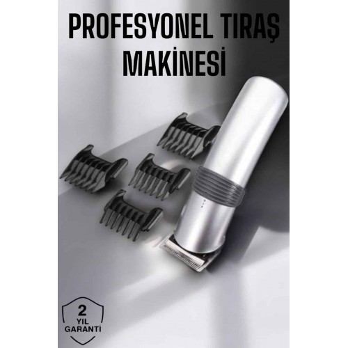 4 Taraklı Taşınabilir Profesyonel Saç ve Sakal Kesme Tıraş Makinesi