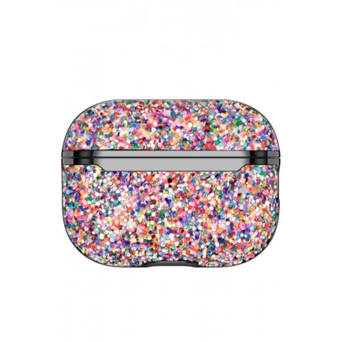 Airpods 3 (3.nesil) Bright Simli Airpods Kapak - Gold-(5796)