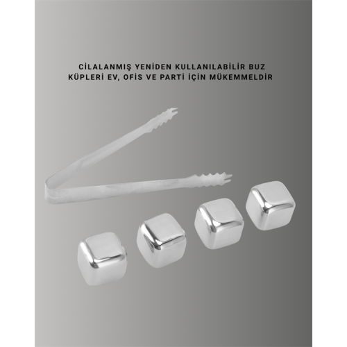 Paslanmaz Metal Buz Küpleri-Çok Amaçlı Kullanıma Uygun Paslanmaz Metal Buz Küpleri-Çok Amaçlı Kullanıma Uygun
