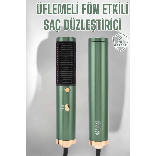 Üflemeli Fön Tarak Düzleştirici Seramik Kaplama Elektriklenme Karşıtı