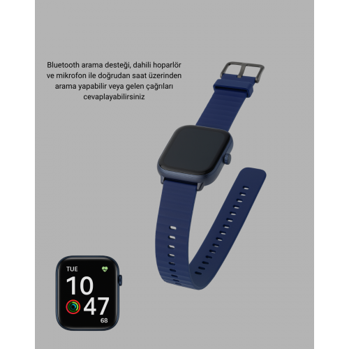 Ultra Akıllı Saat 2.05 İnç Büyük Ekran Bluetooth Aramalı IP67
