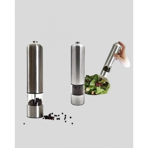 Modern Otomatik Baharat Öğütücü Seti – Pilli Paslanmaz Çelik LED Aydınlatmalı Modern Otomatik Baharat Öğütücü Seti – Pilli Paslanmaz Çelik LED Aydınlatmalı