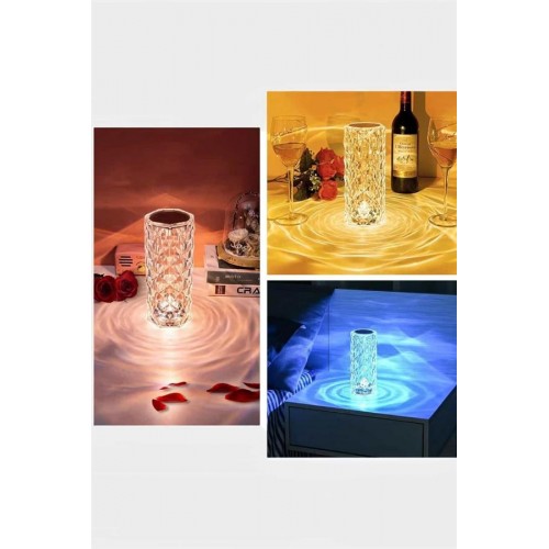 Kristal Dokunmatik Ve Kumandalı Masa Ve Gece lambası Kristal Dokunmatik Ve Kumandalı Masa Ve Gece lambası