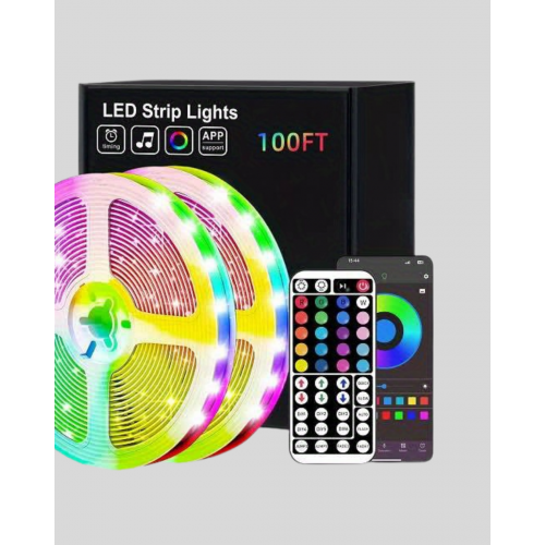 Sese Duyarlı 10M Smart Şerit Led IOS Android Kontrollü RGB Işık