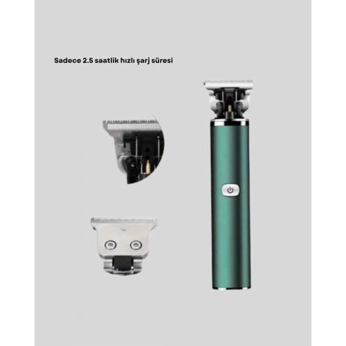 Şarjlı Erkek Tıraş Makinesi – 180 Dakika Pil Ömrü 2.5 Saat Hızlı Şarj USB ve Powerbank Uyumlu