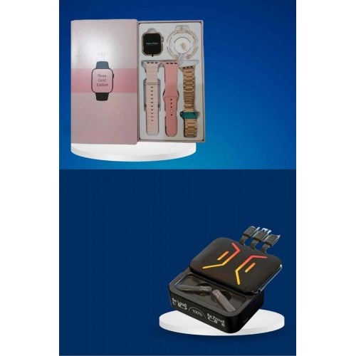Wireless Şarjlı Akıllı Saat ve Dijital Göstergeli Kablosuz Bluetooth Kulaklık Nabız Ölçer Wireless Şarjlı Akıllı Saat ve Dijital Göstergeli Kablosuz Bluetooth Kulaklık Nabız Ölçer