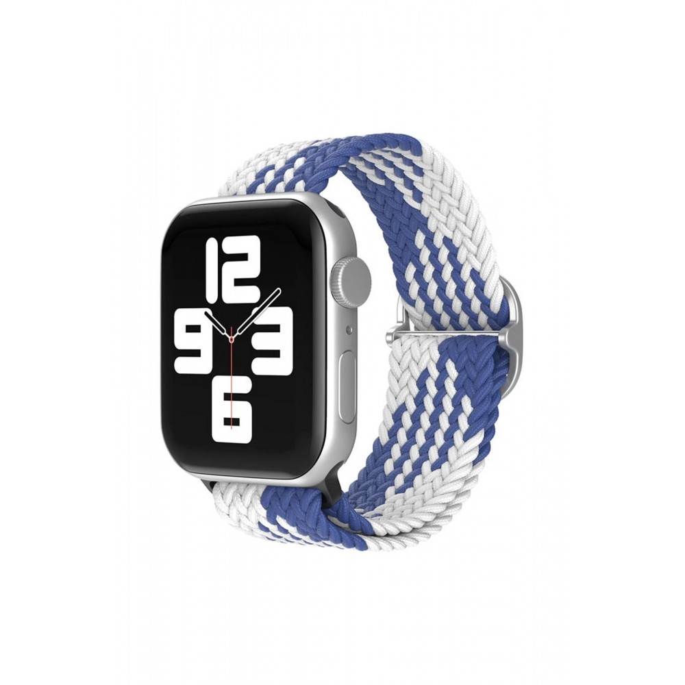 Apple Watch 42mm Star Kordon - Mavi-Beyaz-(5796)