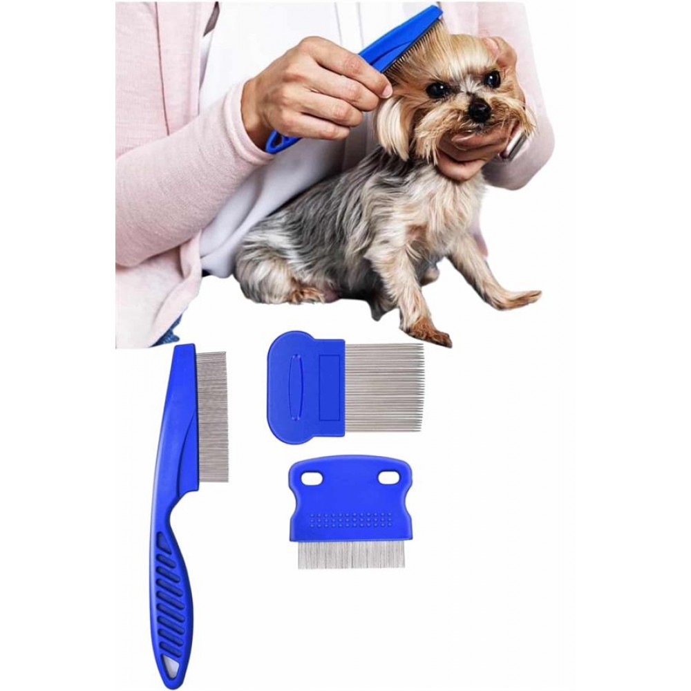 Evcil Hayvan Bit Tarağı Seti Paslanmaz Çelik Bıçaklı 4'lü Set