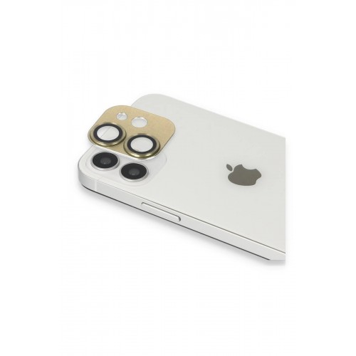 iPhone 11 Pers Alüminyum Kamera Lens - Gold-(5796)