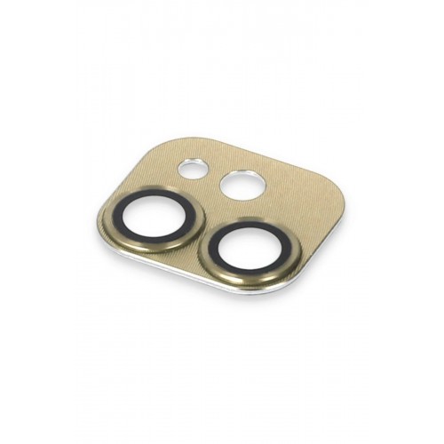 iPhone 11 Pers Alüminyum Kamera Lens - Gold-(5796)