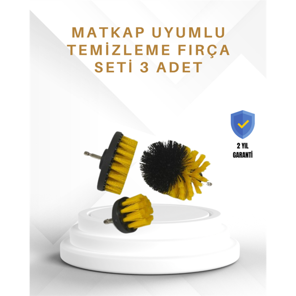 Yüksek Devirde Etkili Temizlik Sağlayan Matkap Ucu Fırça Seti
