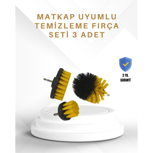 Yüksek Devirde Etkili Temizlik Sağlayan Matkap Ucu Fırça Seti