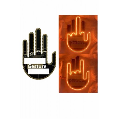 Led Işık El İşareti Araç Camı İçin Uzaktan Kumandalı